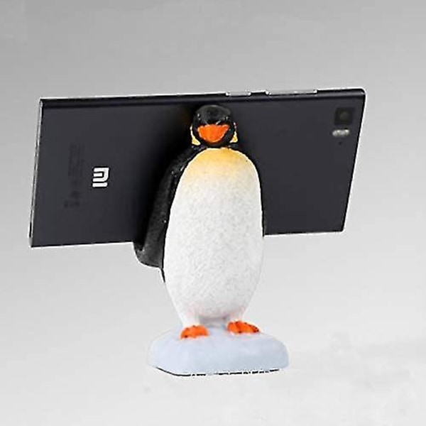 Pingvinformet telefonstativ for skrivebord, søt dyr smarttelefonholder for Iphone 12 Xs Max