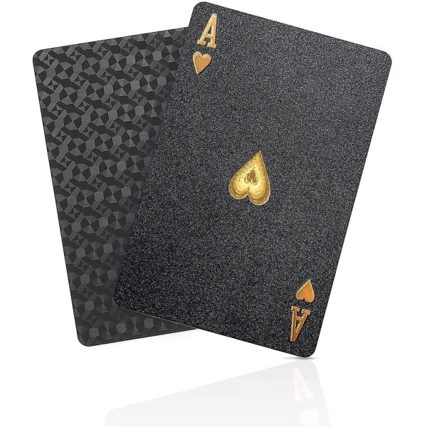 Pokeripelikortit - vedenpitävä muovinen Black Diamond -uutuuspelikortit 54, pelikortit