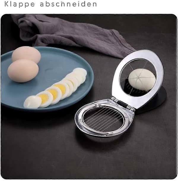 Æggedeler i rustfrit stål til æg og æg med 2 i 1 holdbare metalskiver