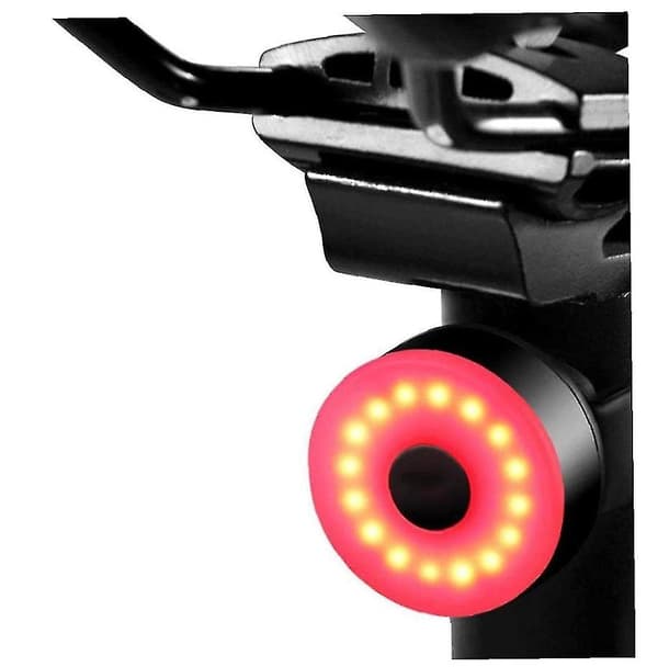 Cykellygte USB Baglygte Advarselslys til Optimal Cykelsikkerhed (sort)