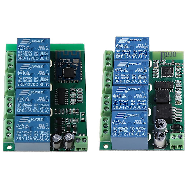 4-kanals Bluetooth-kompatibelt relæswitchmodul med app-fjernbetjening til mobil