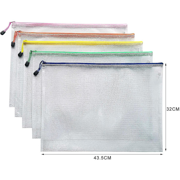 Zk- A3 Dokumentmappe Fil Glidelåsposer Plastlommebok Mappe (a3-10stk)
