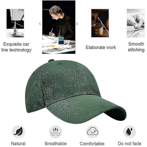 Unisex Vintage Suede Baseball-cap Justerbar Åndbar Hat Plain