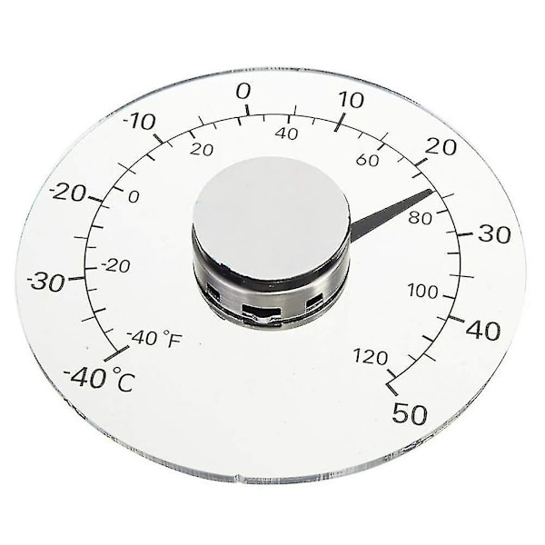 Termometer Temperatur Gennemsigtig Klar Udendørs Vindue Termometer Ur Vejr Værktøj