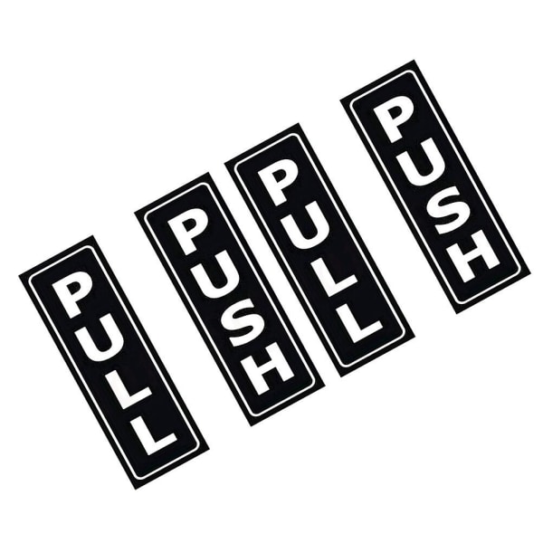 6 st självhäftande klistermärken Dörrklistermärken Push Pull Dörrskylt Gör