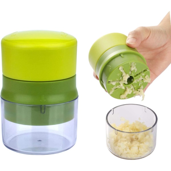 Garlic Press With Storage Jar For Nuts And Peanuts