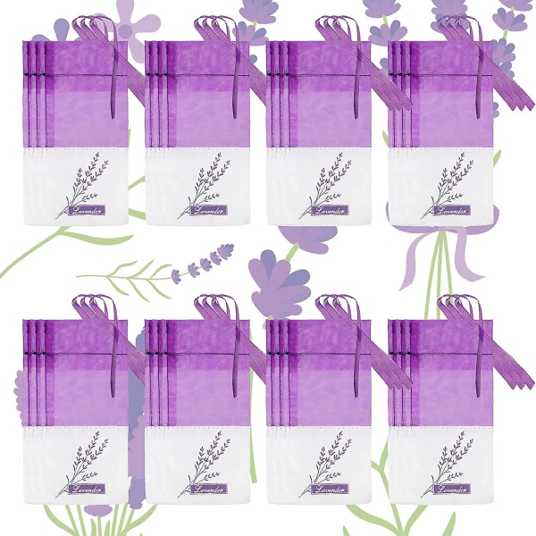 24 stk lavendelposer lilla, lavendelposer tomme, oppbevaringspose for små gjenstander, parfymerte poser Lavendelposer, parfymerte poser Lavendelposer til lavendel