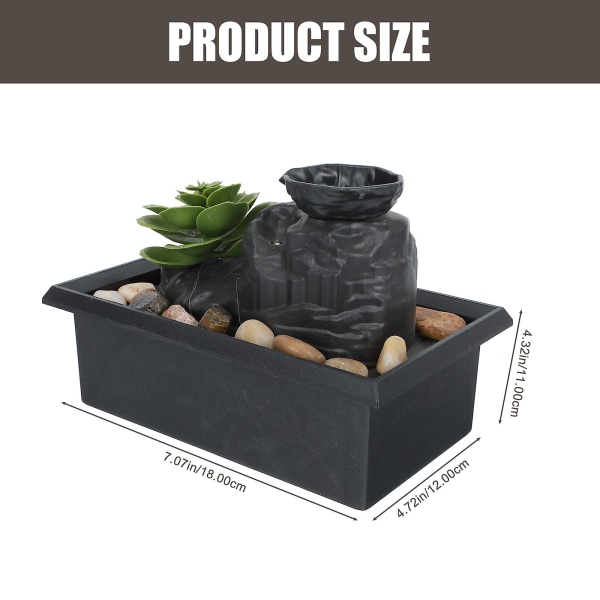 Plantepotter Innendørs planter Rennende vanninnredning Feng Shui fonteneornament Bordfonteneinnredning Fontene Fengshui-dekorasjon