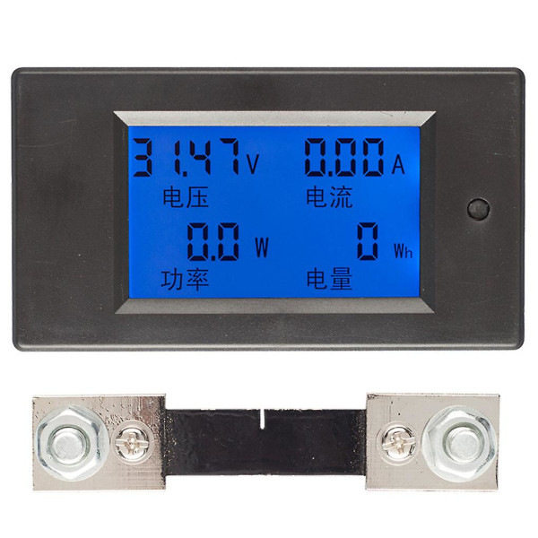 DC-multimeter 6,5-100V 0-100A LCD-display Digital spänningseffekt