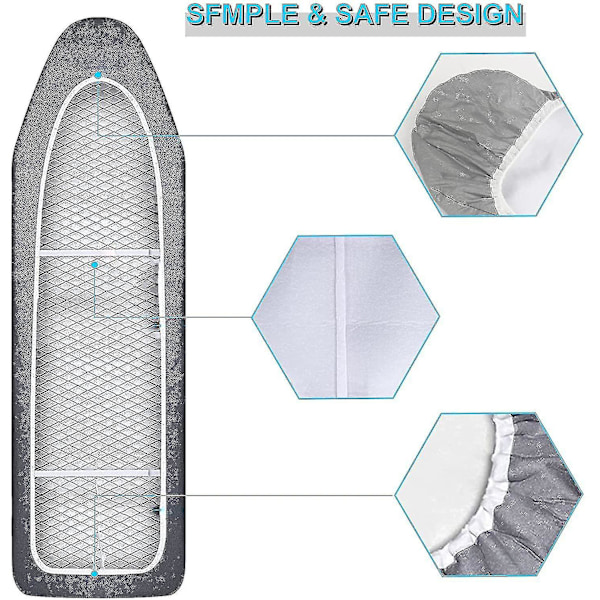 Reservedekk til strykebrett 125 x 45 cm Stort Strykebrett