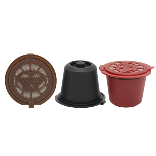 3 st återfyllningsbara och återanvändbara espressokapslar för kaffemaskin, påfyllningsbara tomma kapslar