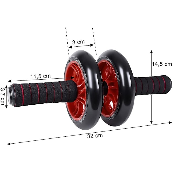Magmuskler, magmuskelhjul, halkfri, styrketräning, konditionsträning, röd