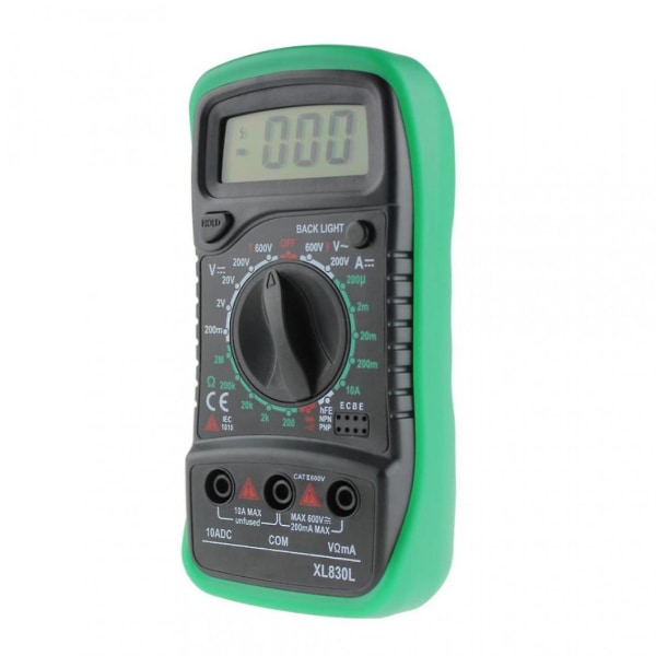 Digital LCD Multimeter Voltmeter Ammeter AC/DC/Ohm Volt Strøm Test Tester