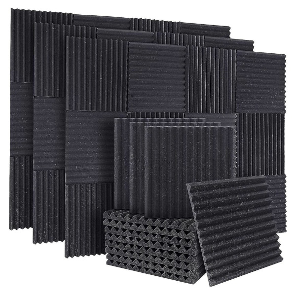 50pcs Acoustic Soundproof Foam Sound Absorbing Panels Sound Insulation Panels Wedge For Studio Wall(best)