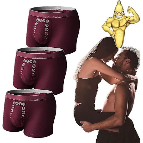 3 kpl EFT-energiahoitohousut miehille, energiahoitohousut miehille, energiahoitohousut miehille Dark red 3XL