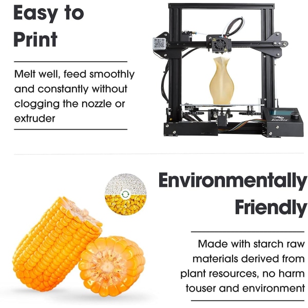 Esun Pla+ Filament 1,75 mm, forbedret sejhed 3d printer filament Pla Plus, dimensionsnøjagtighed +/- 0,03 mm, 1 kg spole (2,2 lbs) 3d print filament