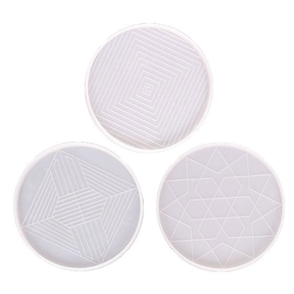 Round Coaster Molds Skiveformet silikon Coaster Molds For Diy Making Cup Mat