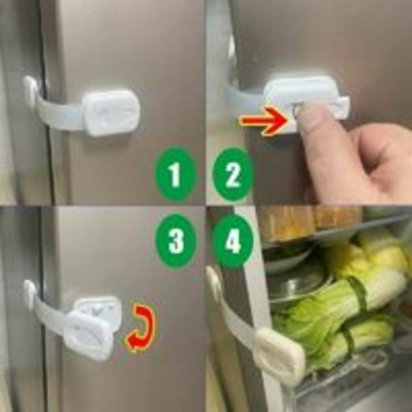 Sikkerhet for barn i vinduer, Baby Cupboard Block, 8 stk Baby Safety Drawer Block, Cupboard Blocks and Latches, Child Safety, Baby Door Protection for Drawer, D