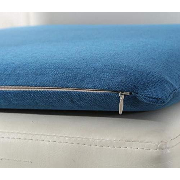 Stolepude, firkantet sædehynde skridsikker blød memory foam pude til peacock blue