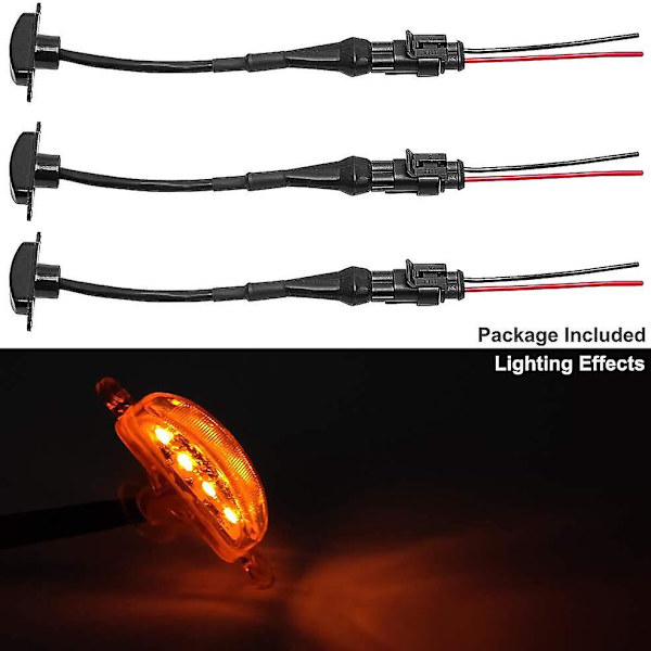3 stk eksterne LED-lysdekorasjon, LED-frontgrillys for 2004-2019 F250 Grill Running