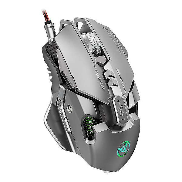 Wekity Ny Ledningsbaseret Mekanisk Gaming Mus, Lysende Ergonomisk 7-Tast Makro Definition Mus Føles Behagelig