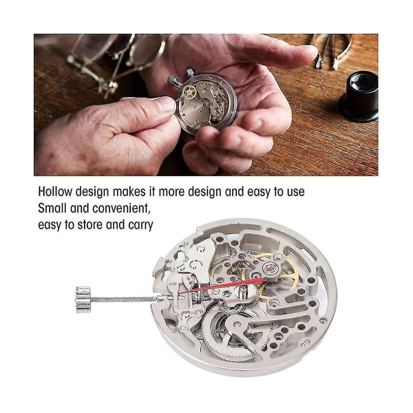 Automatiskt mekaniskt watch , DIY Automatiskt ihåligt watch med plastförvaringslåda Fo