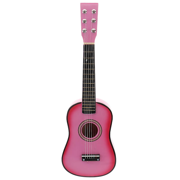 1 kpl kitara kestävä mini kannettava vintage tyyli folk kitara musiikki lelu musiikkiluokkaan lapsille aloittelija pinkki