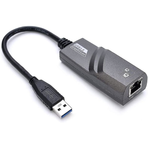 Usb Ethernet-adapter, Usb 3.0 til Rj45 Ethernet-adapter, 1000 mbps Lan-netværksadapter kompatibel med Windows 10/8.1/8/7/vista/xp, Mac Os 10.6 og Abov