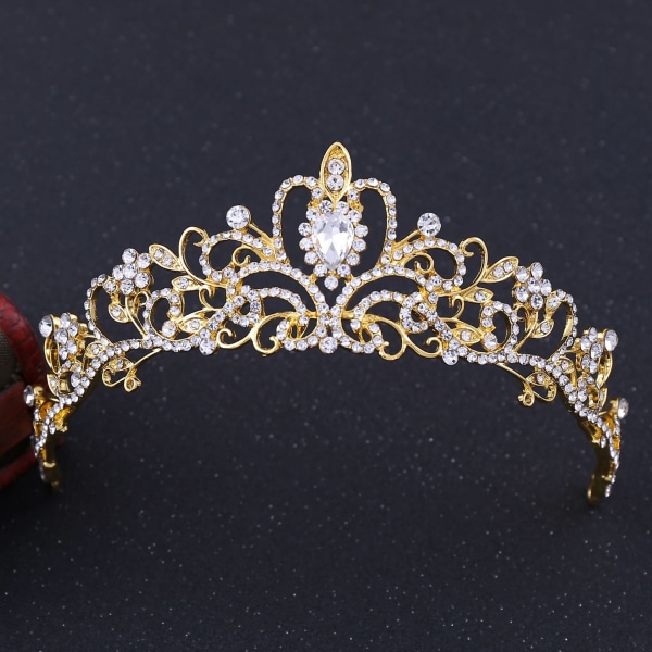 Guld tiarakroner til kvinder piger Prinsesse krone tiaraer til kvinder tiar