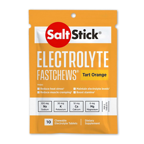 SaltStick Electrolyte FastChews - Pack of 10 - Tart Orange