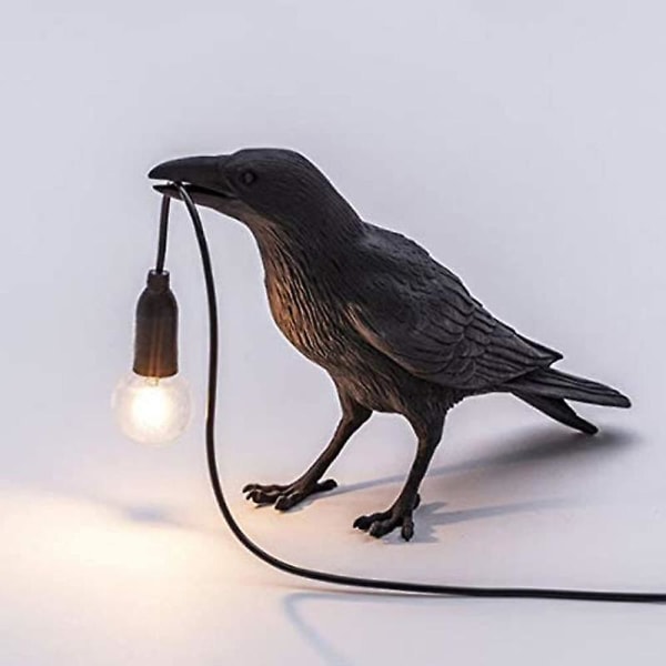 1st The Gothic Crow Lamp, Söt Black Raven Skrivbordslampa Med USB linje, Unik Resi Crow För Bordsdekor, Goth Decor, Black Decor, Fågel Decor, Art Decor, Black