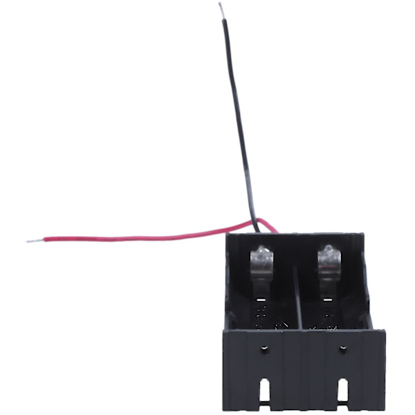 Muovista valmistettu 2 x 3,7 V:n pidikekotelo, musta