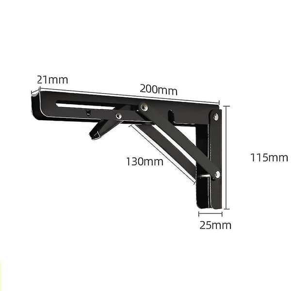 Folding Shelf D - Duty Metal Foldable Tri Shelf D, Diy Mount Folding Table Hins, Battqx