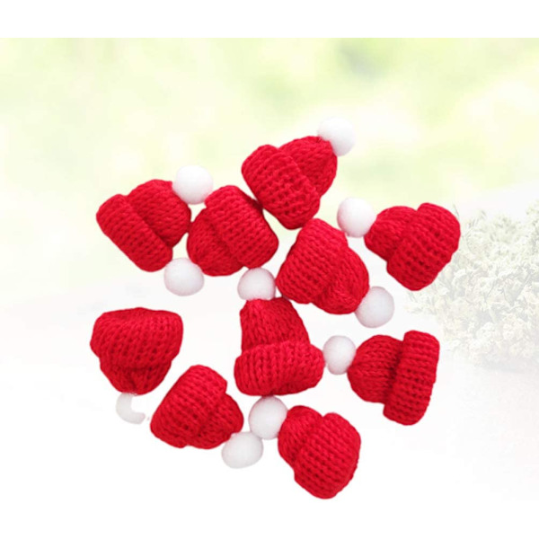 10 stk. Miniature strikkede hatte Slikkepind hatte Slikkepind Toppers Re