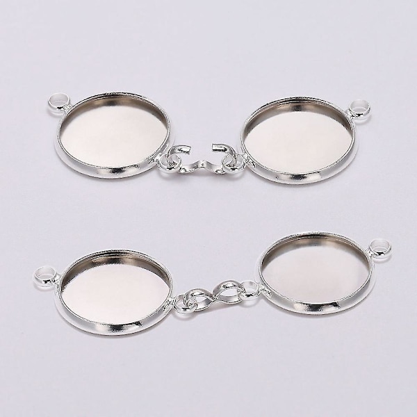Spännstiftkopplingar - Silver/guld (100 st/paket 4 x 8 mm)