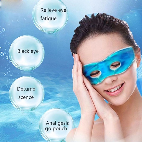 1 stk genanvendelig gel øjenmaske til kold terapi Beroligende afslappende skønhedsgel øjenmaske