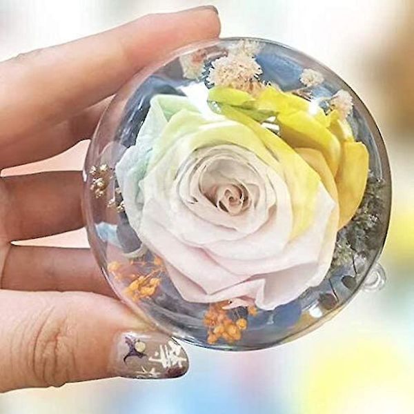 20 stk akryl julekuler, gjennomsiktige julekuler, DIY ornamentkuler, juletrepynt, gjennomsiktige julekuler, plastfyllkuler (a
