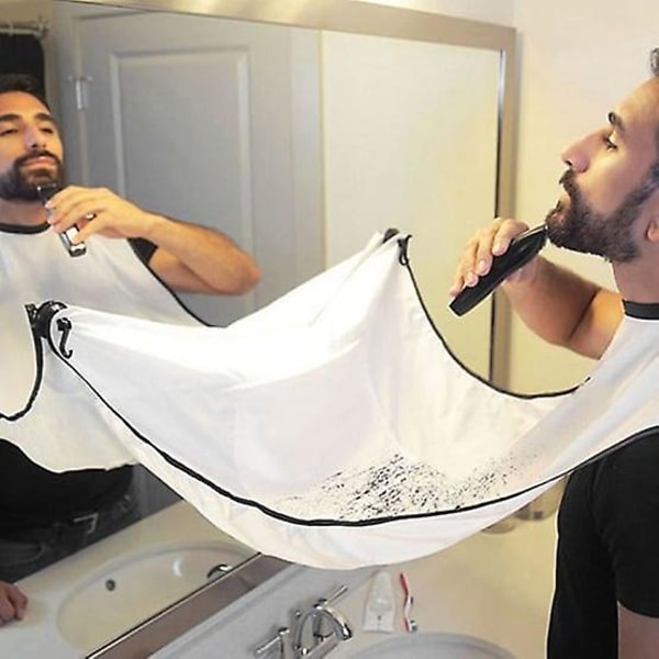 Herre Shaving Apron Skægopsamler Nem Bad Rengøring Hårpleje Værktøj Gave Til Mænd Mand Badeværelse Apron Mand Skæg Apron