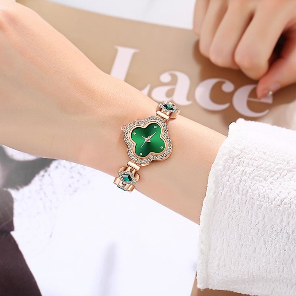 Fashion Fyrbladklöver Armband Kvartsur Casual Mångsidig Damklocka Damklocka