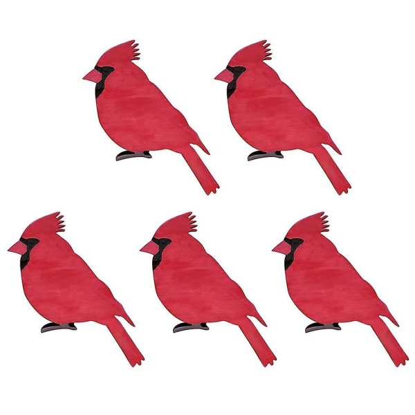 Röd fågel Hantverksdekorationer Gör-det-själv-scenlayout Träfåglar formade