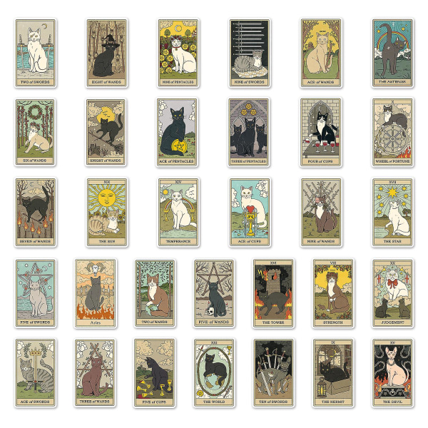 62 Stk Tarot Stickers Astrologi