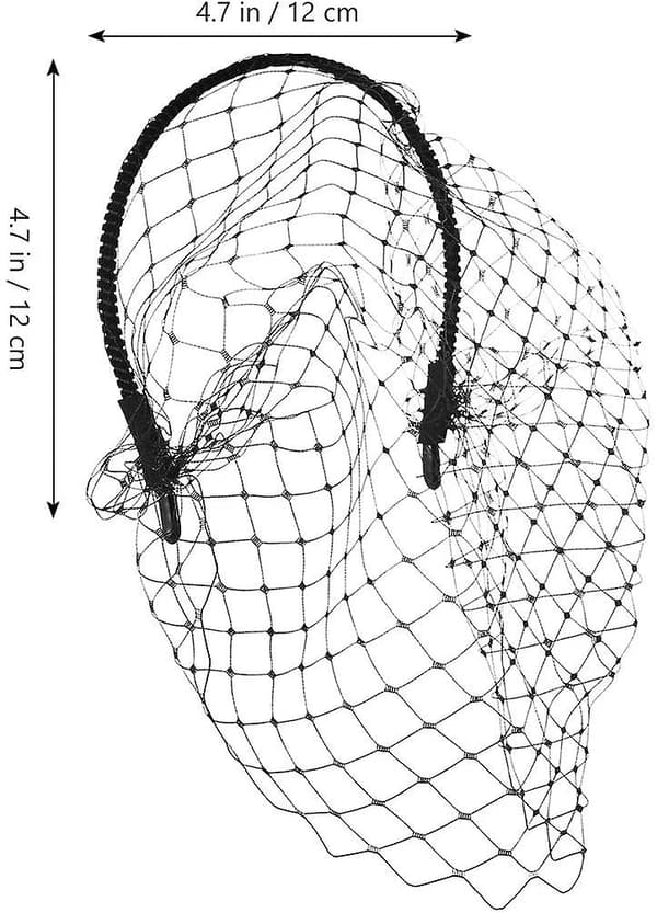Hodebånd med svart slør hårbøyle hodebånd enkel elegant mesh hodeplagg (svart)