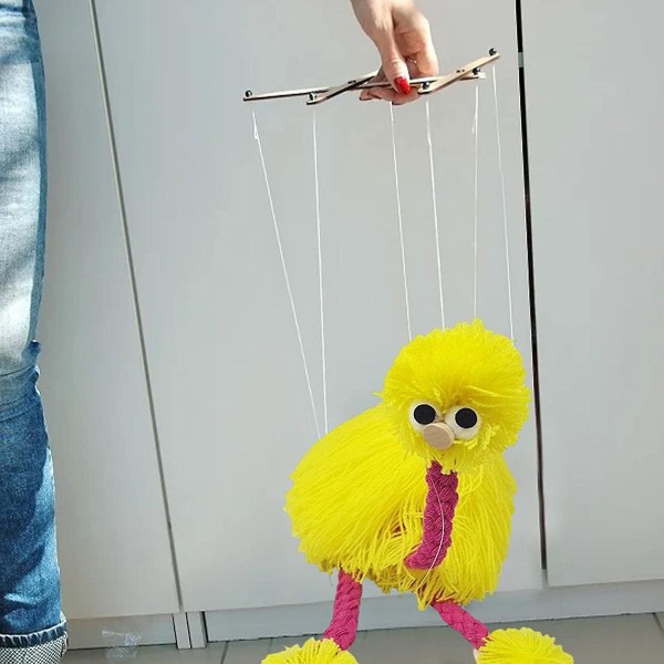 Marionette struts, plysj marionetter strengdukker | Struts plysj med realistiske ansiktsuttrykk Barnepedagogiske leker Fuglestrengdukke