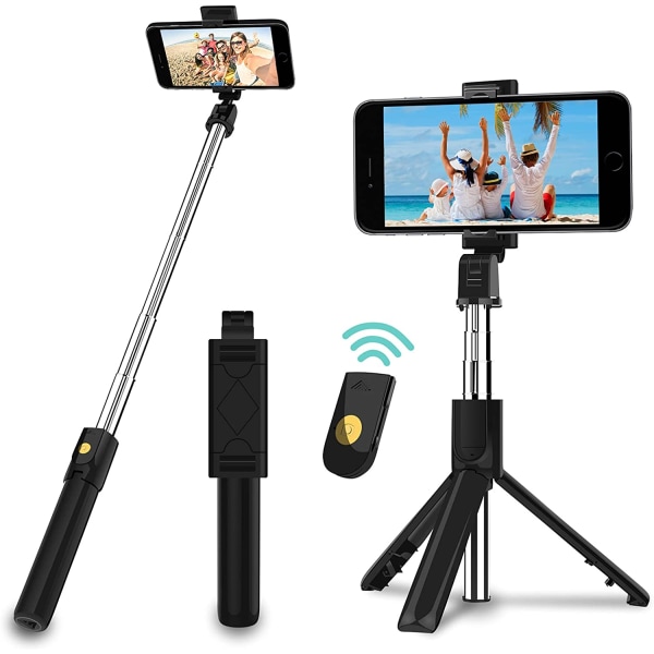 Selfie Stick Tripod, 3 i 1 Mini Selfie Stick med fjärrkontroll Sh