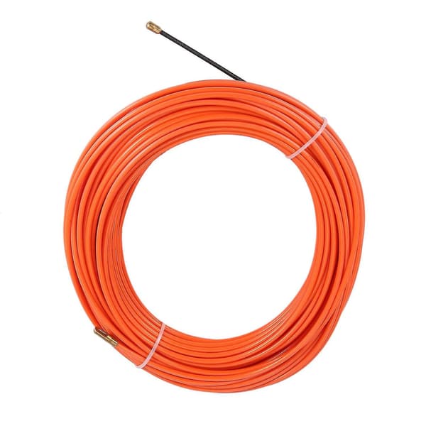 4mm 30 meter orange guideanordning nylon elektrisk kabel push P