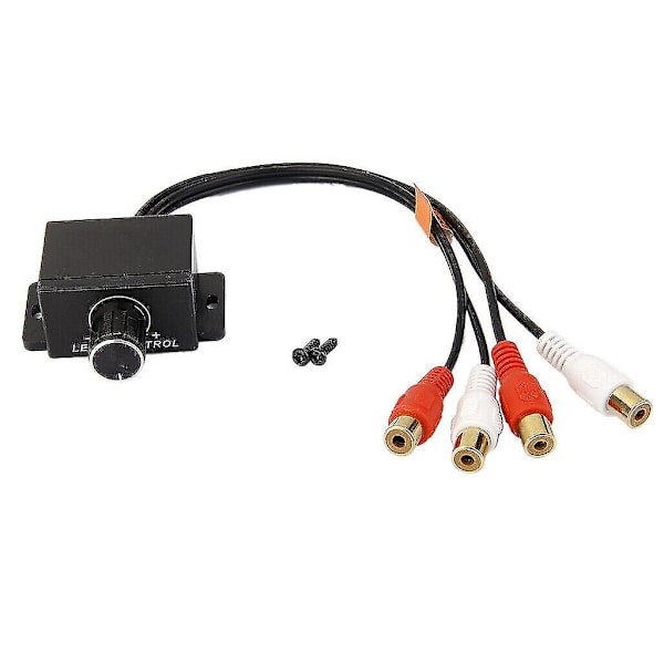 Universaali vahvistin Basso Rca Gain Level Volume Control Nuppi Auto Koti Musta