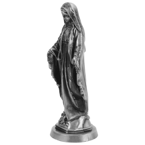 Husstand Jomfru Maria Statue Metal Craft Madonna Figur Metal Virgin Mary Statue