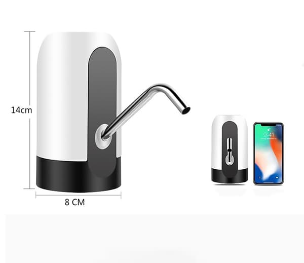 Vattenpump för flaskor, bärbar USB-laddningsbar dricksvattenpump (012 vit * 1 White