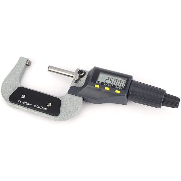 Digital Mikrometer 0,001mm - Elektronisk Tykkelsesmåler til Præcise Målinger (25-50mm)