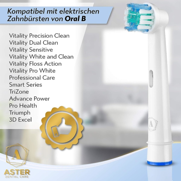 Aster 16er Clip-on børster Kompatible Fr Oral B elektriske tandbørster